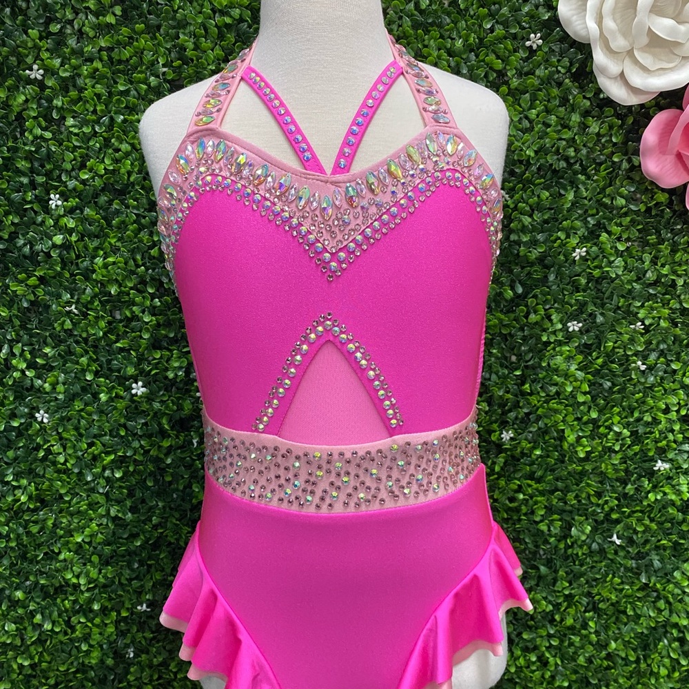 Glamour Hot Pink Kids Dance Costume